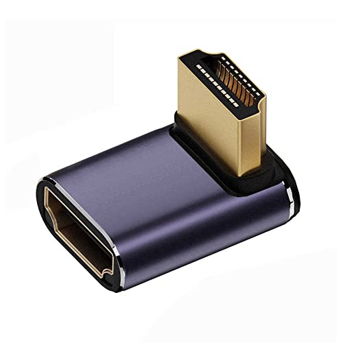 NFHK HDMI Stecker auf HDMI 2.1 Buchse Vertikal 90 Grad nach Oben gewinkelt Low Profile UHD Verlängerungsadapter Unterstützt 8K 60hz HDTV von NFHK