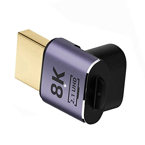 NFHK HDMI Stecker auf HDMI 2.1 Buchse Vertikal 90 Grad nach unten gewinkelt UHD Verlängerungsadapter Unterstützt 8K 60hz HDTV NFHK HDMI Stecker auf HDMI 2.1 Buchse Vertikal 90 Grad nach unten gewinkelt UHD Verlängerungsadapter Unterstützt 8K 60hz HDTV von NFHK