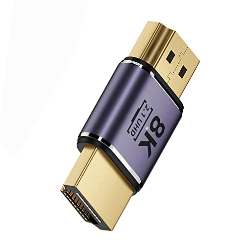 NFHK HDMI-Stecker auf HDMI 2.1 Stecker UHD Verlängerung Gold Konverter Adapter Unterstützung 8K 60hz HDTV von NFHK