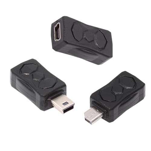 NFHK Micro-USB 2.0 auf Mini-USB 5-poliger Stecker auf Buchse, 3 Stück von NFHK