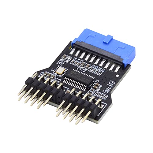 NFHK Motherboard 19pin USB 3.0 Header 1 auf 2 USB 2.0 9pin Buchse Verlängerung HUB Anschluss Adapter Port Multilier von NFHK