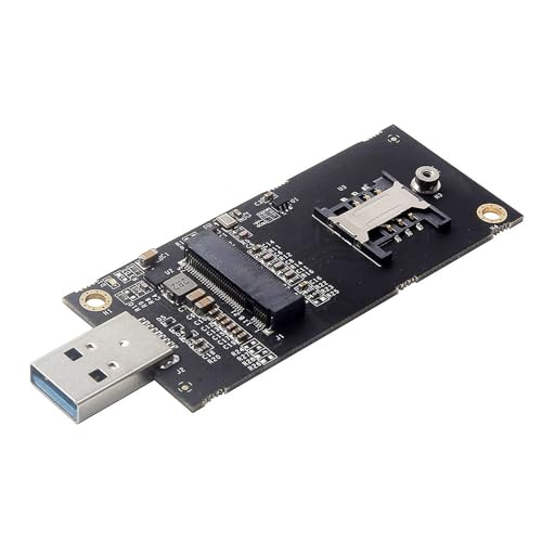NFHK NGFF M.2 Key-B WWAN auf USB 3.0 Adapter Riser-Karte mit SIM-Steckplatz für 3G/4G/5G LTE Wireless Module Modemkarte, NF-EP-026 von NFHK