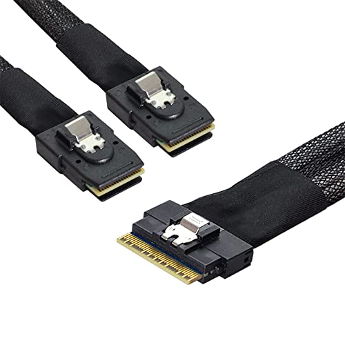 NFHK PCI-E Ultraport Slimline SAS Slim 4.0 SFF-8654 8i 74pin auf Dual SFF-8087 Mini SAS Kabel PCI-Express von NFHK