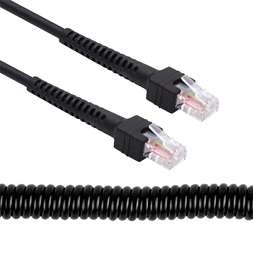 NFHK RJ45 Cat6 8P8C UTP Male to Male Stretch Spiralkabel LAN Ethernet Netzwerk Patchkabel 100 cm von NFHK