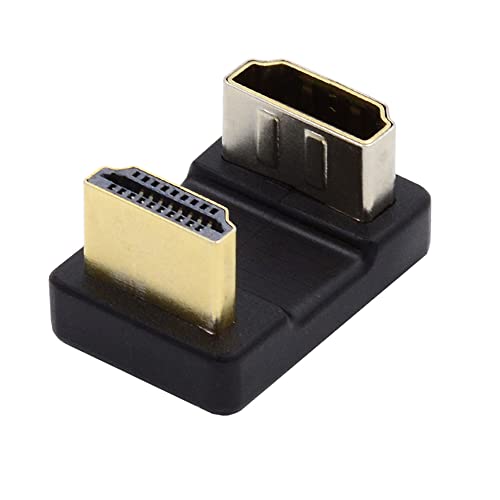 NFHK Standard HDMI 1.4 Stecker Typ A auf HDMI Buchse Port Savers 360 Grad unten gegenüberliegende U-Form hinten abgewinkelt Verlängerungsadapter Konverter von NFHK