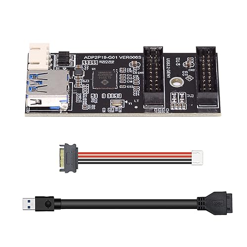 NFHK Typ-E oder 19/20-poliger Header auf USB 3.0, 19/20-polig, Dual-Port-Buchse, PCBA-Typ-Adapter, Splitter, HUB, 5 Gbit/s von NFHK