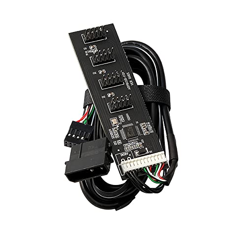 NFHK USB 2.0 9pin 10pin Header 1 auf 4 Buchse Splitter Verlängerungskabel HUB mit IDE 5V Stromanschluss Adapter Port Multilier von NFHK