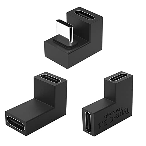 NFHK USB-3.1-Typ-C-Stecker auf USB-C-Buchse, Stromdaten, 10 Gbit/s, Adapter für NS-Switch und Telefon, 3 Stück von NFHK