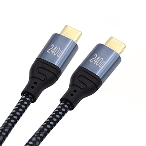 NFHK USB-C 240 W Typ-C-Kabel, 480 Mbit/s, 48 V, 5 A, kompatibel mit USB 2.0, 100 W, Aufladen für Laptop, Tablet, Handy, 200 cm von NFHK