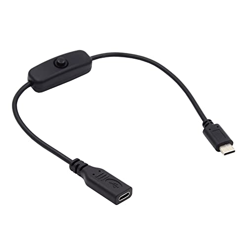 NFHK USB-C Kabel mit EIN-Aus-Schalter USB Typ C Stecker zu Buchse für Laptop Tastatur Raspberry Pi 4B von NFHK