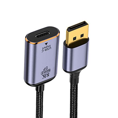 NFHK USB-C Typ C Buchse Quelle zu Displayport DP 1.4 Senke HDTV Kabel 8K@60hz 4K@120hz für Tablet Phone Laptop von NFHK