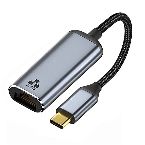 NFHK USB-C Typ-C USB 3.1 auf 2500 Mbps 2,5 Gbit/s GBE Gigabit Ethernet Netzwerk-LAN-Kabeladapter für Laptop NFHK USB-C Typ-C USB 3.1 auf 2500 Mbps 2,5 Gbit/s GBE Gigabit Ethernet Netzwerk-LAN-Kabeladapter für Laptop von NFHK
