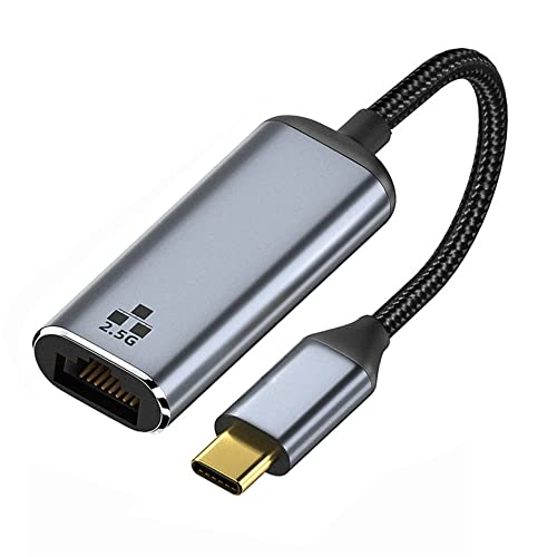 NFHK USB-C Typ-C USB 3.1 auf 2500 Mbps 2,5 Gbps GBE Gigabit Ethernet Netzwerk LAN Kabel Adapter für Laptop von NFHK