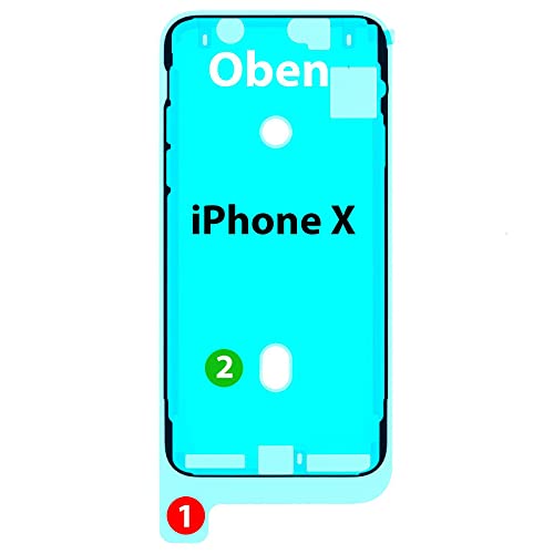 NG-Mobile Klebefolie Display für Apple iPhone X – Klebepad Kleberahmen Klebestreifen – Display Handy Rahmen Kleber – Dichtung Sticker Smartphone von NG-Mobile