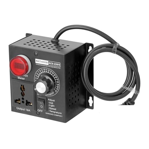 Labornetzgerät, Spannungsregler AC 4000W Kompakte Variablenspannungssteuerung tragbarer Speed ​​-Temperatur -Lichtspannungs -Adjuatable Dimmer von NGBFF