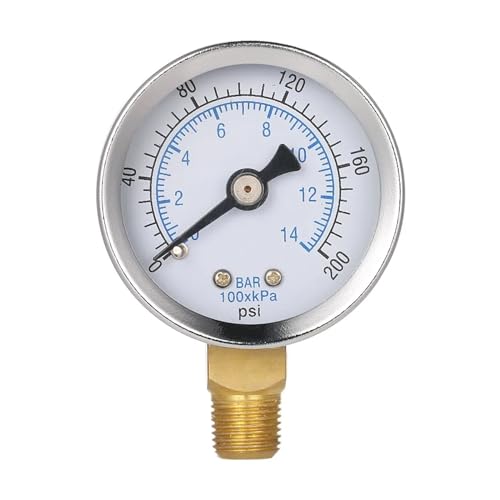 Manometer, 40 mm 0~200 psi 0~4 bar Poolfilter, Wasserdruck-Zifferblatt, hydraulisches Manometer, Manometer, 1/8 Zoll NPT-Gewinde Manometer, 40 mm 0~200 psi 0~4 bar Poolfilter, Wasserdruck-Zifferblatt, hydraulisches Manometer, Manometer, 1/8 Zoll NPT-Gewinde von NGBFF