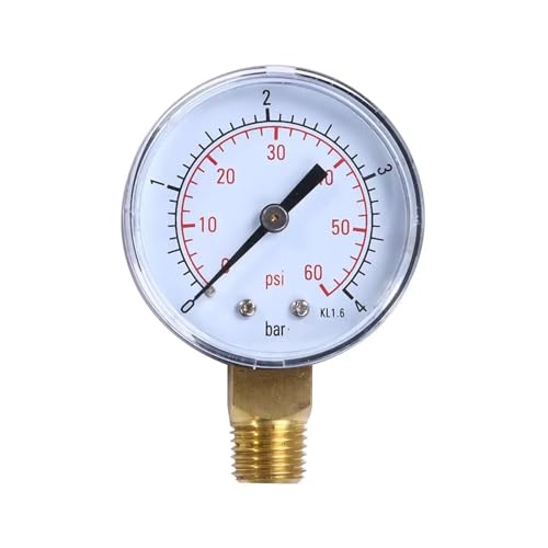 Manometer, Professionelles Pool-Spa-Filter-Wasserdruckmessgerät Mini 0–60 PSI 0–4 Bar Seitenmontage 1/4 Zoll Rohrgewinde NPT TS-50 Manometer, Professionelles Pool-Spa-Filter-Wasserdruckmessgerät Mini 0–60 PSI 0–4 Bar Seitenmontage 1/4 Zoll Rohrgewinde NPT TS-50 von NGBFF
