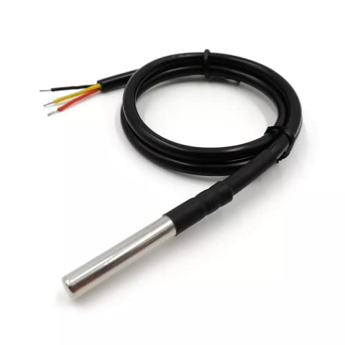 NGEN Stainless Steel Waterproof DS18B20 Temperature Sensor Probe for Raspberry Pi and Arduino Encapsulated with 1M Cable von NGEN