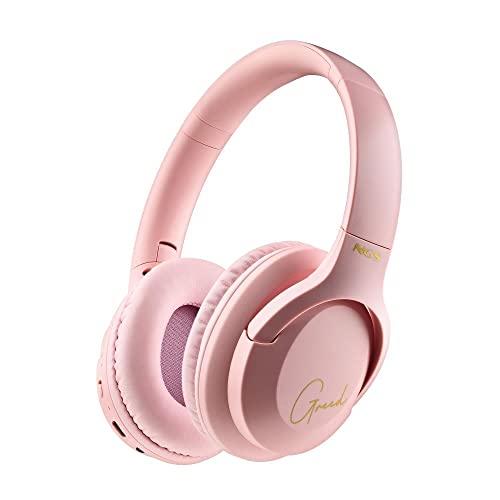 NGS ARTICA Greed PINK - Supra-aurale kabellose Kopfhörer, kompatibel mit Bluetooth-Technologie, leicht und faltbar, integriertes Mikrofon, 40 Stunden Batterielebensdauer, Farbe Pink von NGS