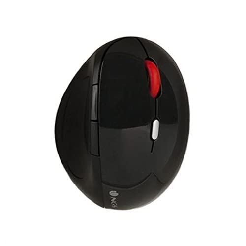 NGS EVO Ergo- Ergonomische kabellose Maus, 800/1200/1600/2400 DPI, Rechtshänder, Plug & Play Funktion, Farbe Schwarz von NGS