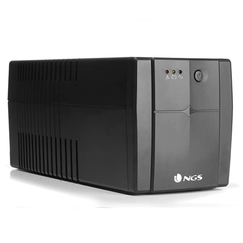 NGS FORTRESS1500V2 - Unterbrechungsfreie Stromversorgung USV, Off Line UPS 1200 VA, konstante Ausgangsspannung 720W für 4 Schuko-Steckdosen von NGS