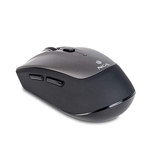 NGS Frizz BT Maus Bluetooth Optisch 1600 DPI Beidhändig Grau - Mäuse (Beidhändig, Optisch, Bluetooth, 1600 DPI, Grau), einfarbig von NGS