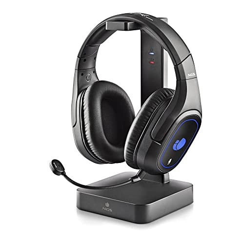 NGS GHX-600-7.1 Wireless Gaming Headset mit 2,4 GHz Technologie, LED-Leuchten und Ladestation von NGS