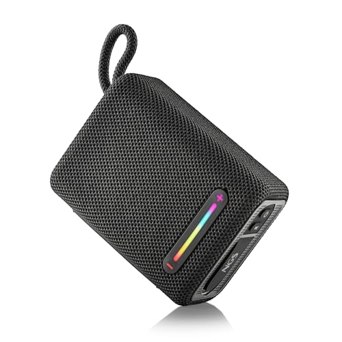 NGS Roller Furia 1 Black - Tragbarer Lautsprecher mit Bluetooth-Technologie, RGB-Lichtern, IPX6-Wasserdichtigkeit, 15 W, True Wireless, USB, Batterielaufzeit 9 Stunden, Schwarz NGS Roller Furia 1 Black - Tragbarer Lautsprecher mit Bluetooth-Technologie, RGB-Lichtern, IPX6-Wasserdichtigkeit, 15 W, True Wireless, USB, Batterielaufzeit 9 Stunden, Schwarz von NGS