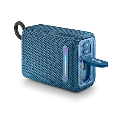 NGS Roller Furia 1 Blue - Tragbarer Lautsprecher mit Bluetooth-Technologie, RGB-Lichtern, IPX6-Wasserdichtigkeit, 15 W, True Wireless, USB, Batterielaufzeit 9 Stunden, Blau NGS Roller Furia 1 Blue - Tragbarer Lautsprecher mit Bluetooth-Technologie, RGB-Lichtern, IPX6-Wasserdichtigkeit, 15 W, True Wireless, USB, Batterielaufzeit 9 Stunden, Blau von NGS