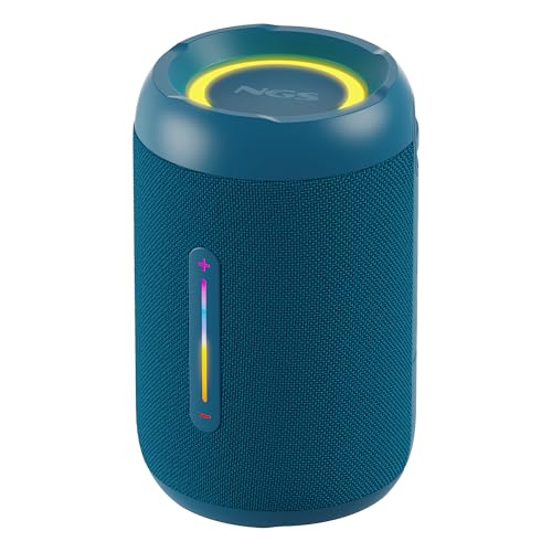 NGS Roller Furia 2 Tiny Blue - Tragbarer Lautsprecher Kompatibel mit Bluetooth-Technologie, IPX7 Wasserdicht, 20 W, True Wireless, USB, 7 Stunden Akkulaufzeit, Blau NGS Roller Furia 2 Tiny Blue - Tragbarer Lautsprecher Kompatibel mit Bluetooth-Technologie, IPX7 Wasserdicht, 20 W, True Wireless, USB, 7 Stunden Akkulaufzeit, Blau von NGS