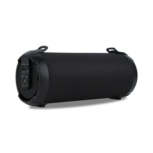 NGS Roller Tempo Black - Tragbarer 20 W-Lautsprecher, kompatibel mit 5.0 Technologie und True Wireless Stereo (USB/SD/AUX IN). Schwarz von NGS