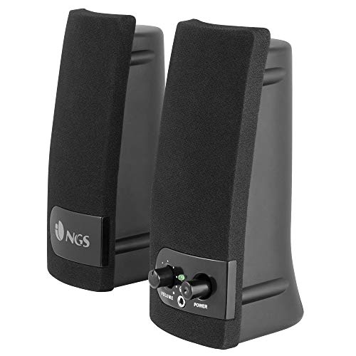 NGS SB150- Multimedia-Lautsprecher 2.0 für PC, 2W, Kopfhörerausgang, USB-Anschluss, Schwarz von NGS