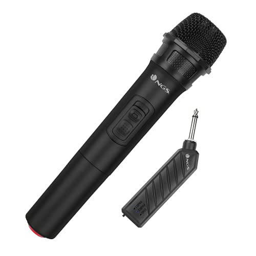 NGS Singer AIR - Kabelloses dynamisches Mikrofon, mit Einer Reichweite von 20 Metern und Plug&Play-Funktion von NGS