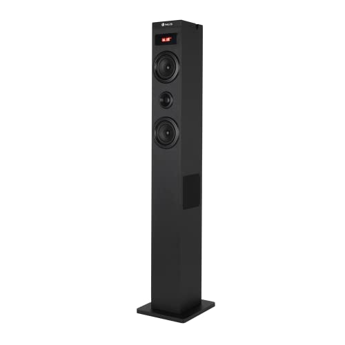 NGS Sky Charm - 50W Bluetooth Sound Tower mit Fernbedienung, Optischem Eingang, USB, FM Radio und AUX IN (SKYCHARM 2.1) von NGS