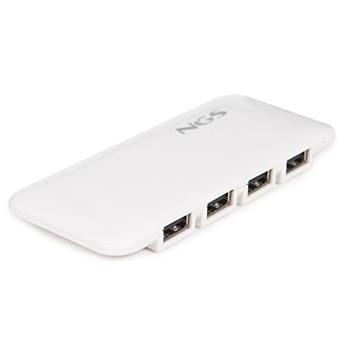 NGS USB IHUB7-7-Port Hub, USB 2.0 mit Netzadapter, Weiß von NGS