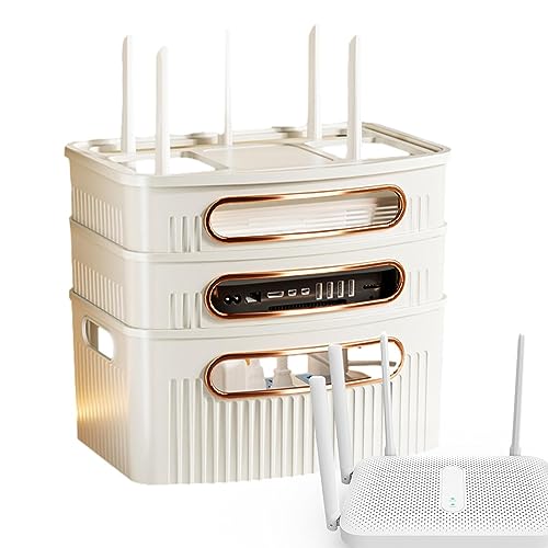 NGUMMS Schutzgerät für WLAN-Router – Abdeckung für Kabel-Router, für WLAN-Modem, wasserdicht, Abdeckung der Aufbewahrungsbox des WLAN-Routers für Kabel von NGUMMS