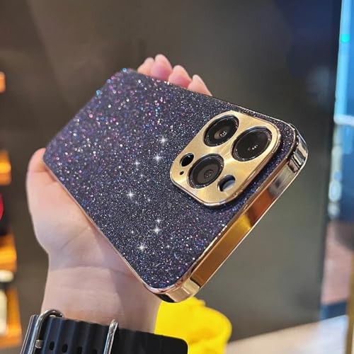 NHDCJF Bling Shiny Handyhülle für iPhone 15 14 13 ProMax 11 12 Pro Max Plating Glitzer Hard Cover für iPhone 14 15 Plus,Lila,Für iPhone 12Pro NHDCJF Bling Shiny Handyhülle für iPhone 15 14 13 ProMax 11 12 Pro Max Plating Glitzer Hard Cover für iPhone 14 15 Plus,Lila,Für iPhone 12Pro von NHDCJF