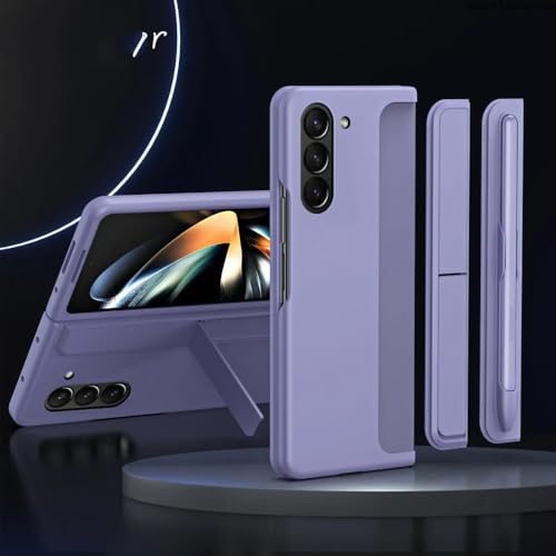 mit Stylus-Touchpen-Abdeckung für Samsung Galaxy Z Fold 6 5 4 3 Hülle, Stiftschlitz, unsichtbarer Ständer für Galaxy Z Fold 3 4 5 6 Hülle, Hellviolett, für Samsung Z Fold 4 mit Stylus-Touchpen-Abdeckung für Samsung Galaxy Z Fold 6 5 4 3 Hülle, Stiftschlitz, unsichtbarer Ständer für Galaxy Z Fold 3 4 5 6 Hülle, Hellviolett, für Samsung Z Fold 4 von NHDCJF