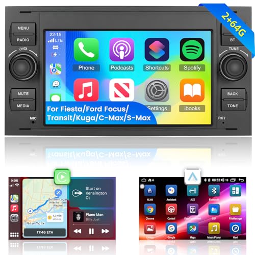 2+64G Android 13 Autoradio für Ford Transit Fiesta Focus Galaxy Mondeo Fusion für Kuga C-Max S-Max Connect mit Carplay&Android Auto - 7 Zoll Radio Unterstützung WiFi GPS SWC + Rückfahrkamera&Mic 2+64G Android 13 Autoradio für Ford Transit Fiesta Focus Galaxy Mondeo Fusion für Kuga C-Max S-Max Connect mit Carplay&Android Auto - 7 Zoll Radio Unterstützung WiFi GPS SWC + Rückfahrkamera&Mic von NHOPEEW