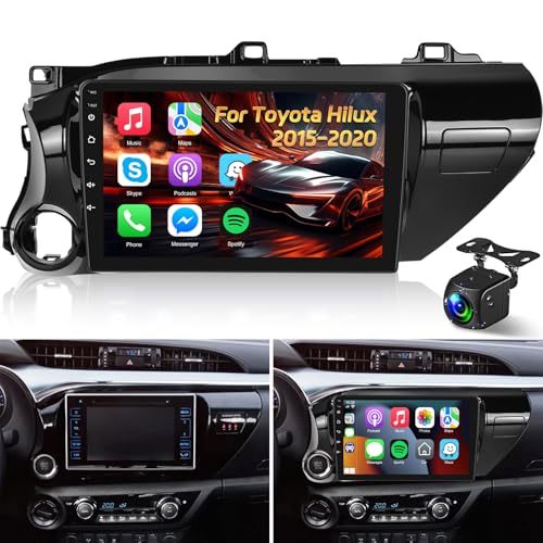 2+64G Autoradio für Toyota Hilux 2015-2020 - Kabelloses Carplay & Android Auto - 10,1 Zoll Android 13 Radio - WiFi EQ GPS Mirror Link FM RDS + AHD Rückfahrkamera von NHOPEEW