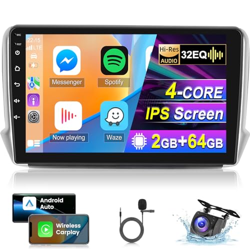 Android Autoradio 2+64G für Peugeot 2008/208 2012-2018 mit Carplay und Android Auto - 9 Zoll Autoradio unterstützt WiFi GPS Lenkradsteuerung Mehrere Themen + Rückfahrkamera & Mikrofon Android Autoradio 2+64G für Peugeot 2008/208 2012-2018 mit Carplay und Android Auto - 9 Zoll Autoradio unterstützt WiFi GPS Lenkradsteuerung Mehrere Themen + Rückfahrkamera & Mikrofon von NHOPEEW