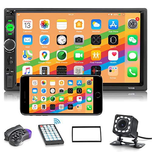Doppel Din Autoradio Bluetooth 7 Zoll HD Touchscreen Radio mit Rückfahrkamera Unterstützung Mirror Link für Android/iOS Doppel Din Autoradio Bluetooth 7 Zoll HD Touchscreen Radio mit Rückfahrkamera Unterstützung Mirror Link für Android/iOS von NHOPEEW
