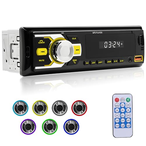 NHOPEEW 1 Din Autoradio - Auto Radio mit Doppel Bluetooth - FM Radio Empfänger Unterstützung 7 Farbe Hintergrundbeleuchtung - U Disk/AUX in/TF-Karte Spielen/APP lokalisieren und Finden das Auto NHOPEEW 1 Din Autoradio - Auto Radio mit Doppel Bluetooth - FM Radio Empfänger Unterstützung 7 Farbe Hintergrundbeleuchtung - U Disk/AUX in/TF-Karte Spielen/APP lokalisieren und Finden das Auto von NHOPEEW