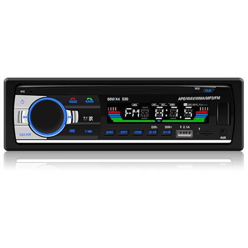 1 Din Autoradio Bluetooth - autoradio mit Bluetooth Freisprecheinrichtung - 7 Bunte Hintergrundbeleuchtung FM Autoradio - USB/AUX IN/SD Card/MP3/WMA/WAV/FLAC von NHOPEEW