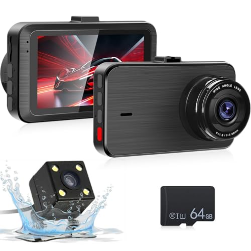 NHOPEEW 1080P Dash Cam mit 3 Zoll IPS-Bildschirm - Dashcam Unterstützung Schwerkraft-Sensor/Parken Monitor/Reverse Line/Nachtsicht/Belichtungskorrektur NHOPEEW 1080P Dash Cam mit 3 Zoll IPS-Bildschirm - Dashcam Unterstützung Schwerkraft-Sensor/Parken Monitor/Reverse Line/Nachtsicht/Belichtungskorrektur von NHOPEEW