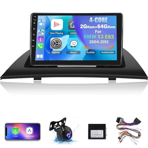 NHOPEEW 2+64G Autoradio für BMW X3 E83 2004-2012 - Drahtlos Carplay & Android Auto - 9 Zoll Android 13 Autoradio mit WiFi GPS EQ FM RDS + AHD Rückfahrkamera&Mic NHOPEEW 2+64G Autoradio für BMW X3 E83 2004-2012 - Drahtlos Carplay & Android Auto - 9 Zoll Android 13 Autoradio mit WiFi GPS EQ FM RDS + AHD Rückfahrkamera&Mic von NHOPEEW