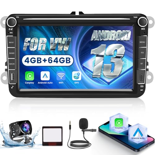 NHOPEEW 4 + 64G Android 13 Autoradio für VW Passat b6 b7 Golf 5 6 Jetta T5 EOS Polo Touran Seat Sharan - Drahtlos Carplay & Android Auto - 8 Zoll Touchscreen mit EQ EQ WiFi GPS FM RDS Mirror Link NHOPEEW 4 + 64G Android 13 Autoradio für VW Passat b6 b7 Golf 5 6 Jetta T5 EOS Polo Touran Seat Sharan - Drahtlos Carplay & Android Auto - 8 Zoll Touchscreen mit EQ EQ WiFi GPS FM RDS Mirror Link von NHOPEEW