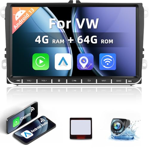 NHOPEEW 4 + 64G Android 13 Autoradio für VW Passat b6 b7 Golf 5 6 Jetta T5 EOS Polo Touran Seat Sharan - Drahtlos Carplay & Android Auto - 9 Zoll Touchscreen mit EQ EQ WiFi GPS FM RDS Mirror Link NHOPEEW 4 + 64G Android 13 Autoradio für VW Passat b6 b7 Golf 5 6 Jetta T5 EOS Polo Touran Seat Sharan - Drahtlos Carplay & Android Auto - 9 Zoll Touchscreen mit EQ EQ WiFi GPS FM RDS Mirror Link von NHOPEEW