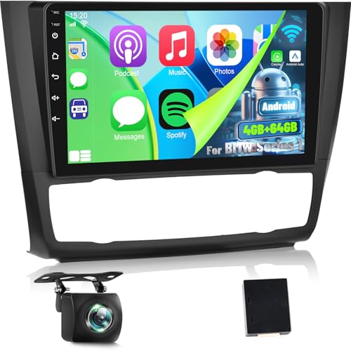 NHOPEEW 4+64G Autoradio für BMW Serie 1 E81 E82 E87 E88 2005-2011 - 9 Zoll Android Autoradio mit Carplay und Android Auto - Mirror Link 32EQ DSP Split-Screen + Rückfahrkamera & Mikrofon NHOPEEW 4+64G Autoradio für BMW Serie 1 E81 E82 E87 E88 2005-2011 - 9 Zoll Android Autoradio mit Carplay und Android Auto - Mirror Link 32EQ DSP Split-Screen + Rückfahrkamera & Mikrofon von NHOPEEW