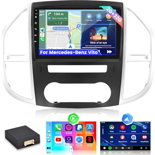 NHOPEEW Autoradio für Mercedes Benz W447 2014-2020 mit Carplay und Android Auto - 10.1 Touchscreen Radio Unterstützung WiFi GPS Mirror Link EQ Split Screen + Rückfahrkamera NHOPEEW Autoradio für Mercedes Benz W447 2014-2020 mit Carplay und Android Auto - 10.1 Touchscreen Radio Unterstützung WiFi GPS Mirror Link EQ Split Screen + Rückfahrkamera von NHOPEEW